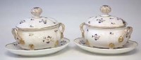 Lot 276 - Pair of Bloor Derby lidded tureens and stands.