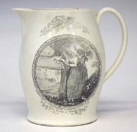 Lot 278 - Creamware Printed Jug by G Brammer