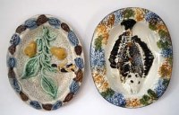 Lot 289 - Two Prattware type toy dishes,   one moulded with