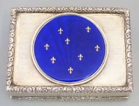 Lot 317 - Silver and enamel box.