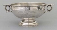 Lot 319 - Silver trophy bowl.