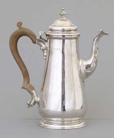 Lot 324 - Silver hot water / coffee jug.