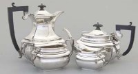 Lot 326 - Four piece silver tea set.
