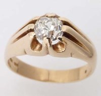 Lot 332 - 18ct gold gypsy diamond ring, old cut