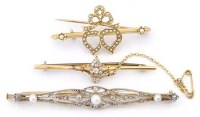 Lot 356 - Three bar brooches
