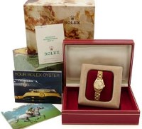 Lot 402 - Rolex 18ct gold lady's Datejust Oyster wristwatch
