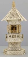 Lot 425 - Chinese sectional ivory covered shrine, early