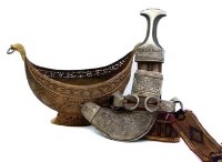 Lot 439 - Arab Jambiya and a Persian Bowl