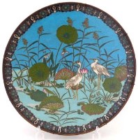 Lot 454 - Cloisonne charger.