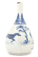 Lot 481 - Provincial Chinese blue and white bottle vase