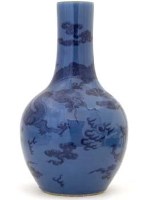 Lot 482 - Blue bottle vase.