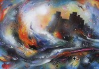 Lot 535 - David Wilde, Harlech under Siege, c.1400, acrylic.