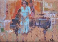 Lot 540 - English School, 20th century, The Jazz Singer, oil.