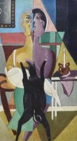 Lot 567 - E.H. Rogers, Figure group, oil.