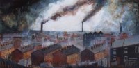 Lot 590 - Atherton, 20th century, Industrial townscape, oil.