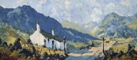 Lot 593 - Charles Wyatt Warren, High Meadows, Caernarfon, oil.