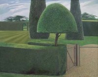 Lot 598 - Jon Patterson, Topiary, oil.