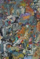 Lot 609 - Derek Stockley, 20th century,  Smoke Gets In Your Eyes, oil.