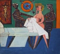 Lot 613 - E.H. Rogers, The Rape, oil.