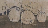 Lot 619 - Mary Fedden, Mediterranean Still Life, ink and wash.