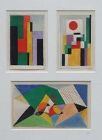 Lot 632 - Edward Rogers, Abstract studies, gouache (3).