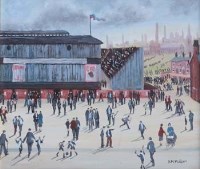 Lot 682 - Bernard McMullen, Derby Day, gouache.