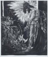 Lot 693 - Fritz Aigner, Christ, signed etching.