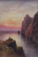 Lot 726 - S.L. Kilpack, Rocks near La Corbière, Jersey, oil.