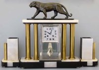 Lot 759 - Art Deco Clock Garniture