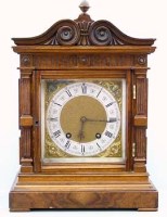 Lot 760 - Victorian Walnut 8 Day Mantel Clock (Lenzkirch)