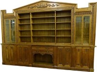 Lot 792 - Large oak bookcase.