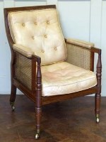 Lot 794 - Mahogany library chair