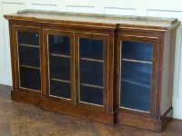 Lot 796 - Victorian rosewood break front dwarf bookcase