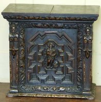 Lot 818 - Flemish carved oak spiced cupboard