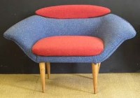 Lot 825 - 1950's design occasional chair   with red and