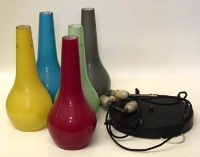Lot 832 - Italian 1950's design ceiling light,   with five