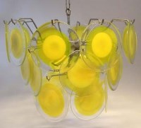 Lot 833 - Italian 1960's design light fitting by Mazzega Murano