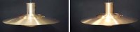 Lot 838 - Pair of Danish copper 1960's-1970's ceiling lamps