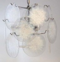 Lot 841 - Italian 1960's design light fitting by Mazzega Murano