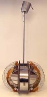 Lot 842 - Chrome centre light with 4 division amber and