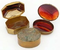 Lot 3 - Three hardstone boxes