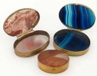 Lot 4 - Three hardstone boxes
