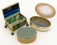 Lot 5 - Three hardstone boxes