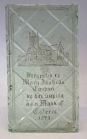 Lot 154 - Glass presentation plaque.