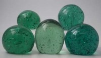 Lot 158 - Five glass bubble dumps.