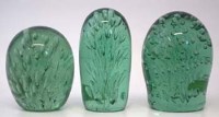 Lot 162 - Three glass bubble dumps.