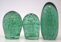 Lot 163 - Three glass bubble dumps.