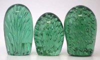 Lot 164 - Three glass bubble dumps.