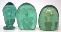 Lot 167 - Two glass floral dumps and one other.