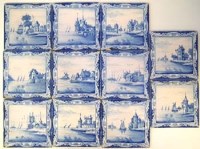 Lot 176 - Eleven Dutch Delft tiles.